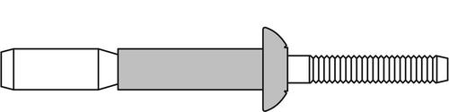 MEGA GRIP抽芯铆钉alu/alu圆顶头4.8 x 14